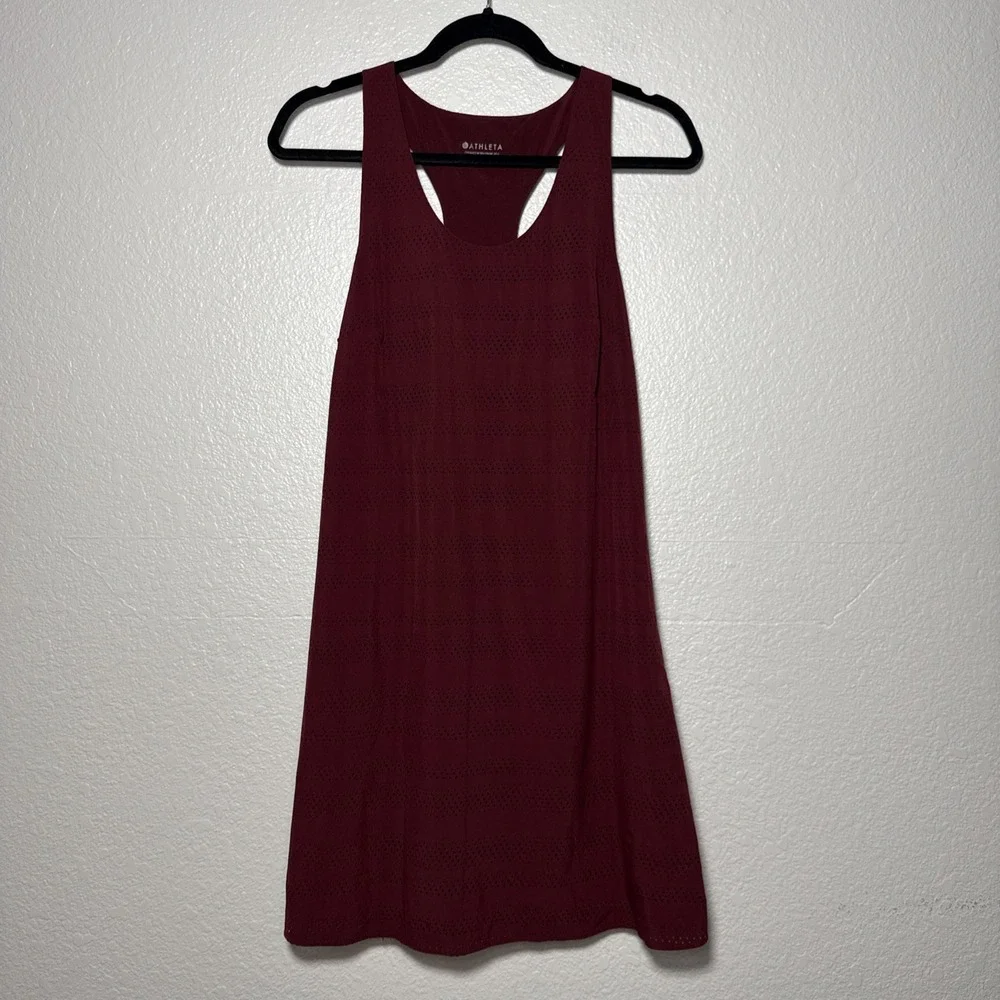 Athleta Women's XS Brookfield Dress Sleeveless Burgundy Tennis Golf Pickleball